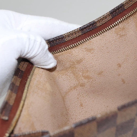 LOUIS VUITTON Damier Ebene Poche Toilette 26 Pouch N47543 LV Auth 111679