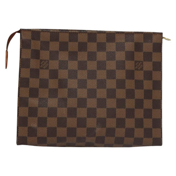 LOUIS VUITTON Damier Ebene Poche Toilette 26 Pouch N47543 LV Auth 111679 - 0