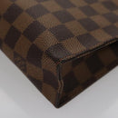 LOUIS VUITTON Damier Ebene Poche Toilette 26 Pouch N47543 LV Auth 111679-14