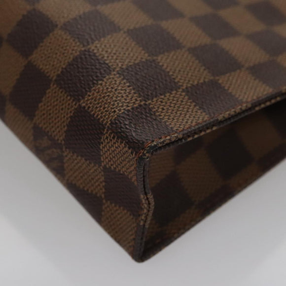 LOUIS VUITTON Damier Ebene Poche Toilette 26 Pouch N47543 LV Auth 111679