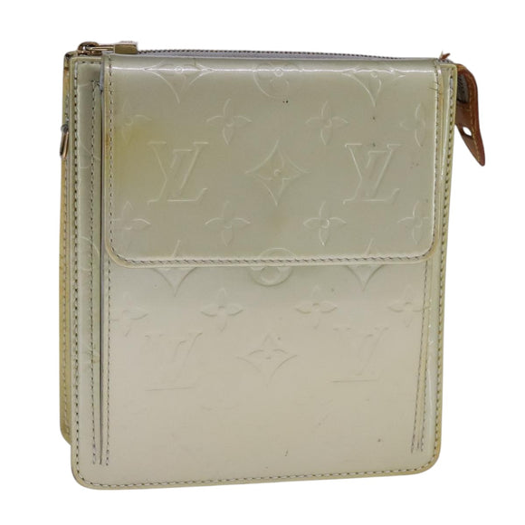 LOUIS VUITTON Monogram Vernis Motto Accessory Pouch Gris M91030 LV Auth 111687