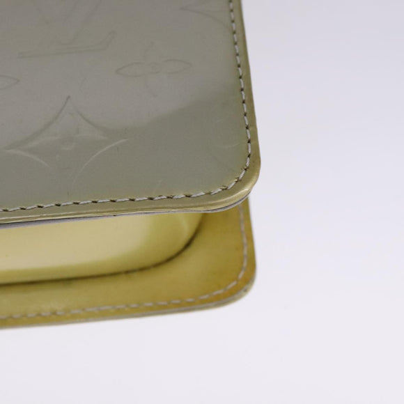 LOUIS VUITTON Monogram Vernis Motto Accessory Pouch Gris M91030 LV Auth 111687