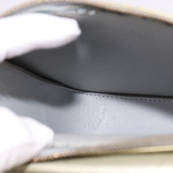 LOUIS VUITTON Monogram Vernis Motto Accessory Pouch Gris M91030 LV Auth 111687