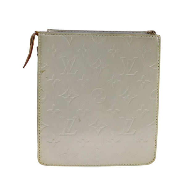 LOUIS VUITTON Monogram Vernis Motto Accessory Pouch Gris M91030 LV Auth 111687