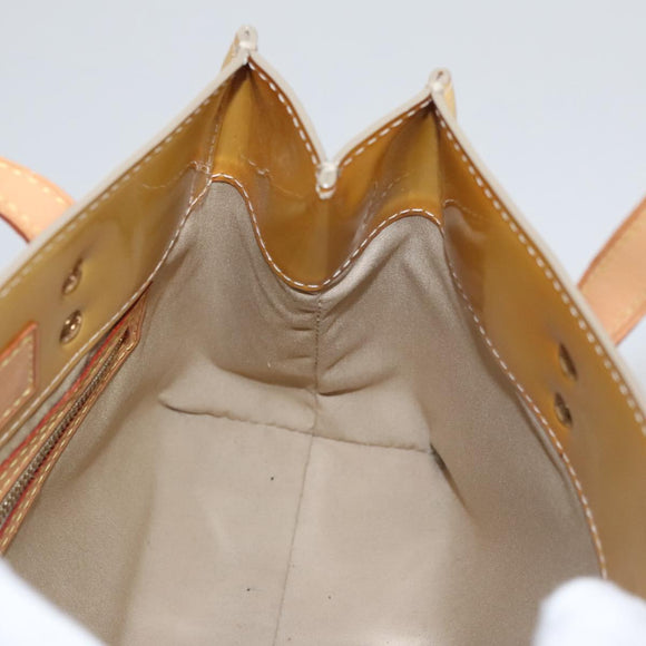 LOUIS VUITTON Monogram Vernis Reade PM Hand Bag Beige M91334 LV Auth 111703
