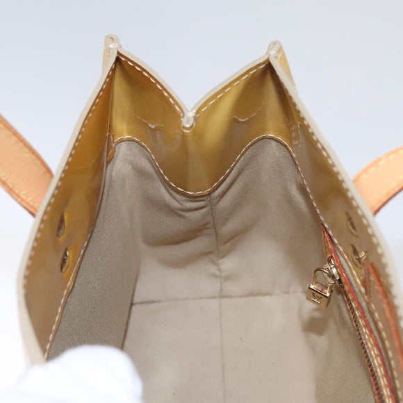 LOUIS VUITTON Monogram Vernis Reade PM Hand Bag Beige M91334 LV Auth 111703
