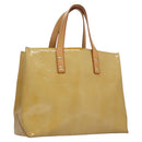 LOUIS VUITTON Monogram Vernis Reade PM Hand Bag Beige M91334 LV Auth 111703-1