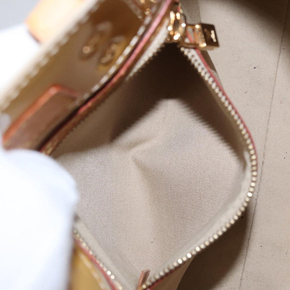 LOUIS VUITTON Monogram Vernis Reade PM Hand Bag Beige M91334 LV Auth 111703