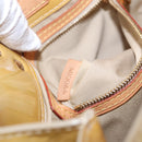 LOUIS VUITTON Monogram Vernis Reade PM Hand Bag Beige M91334 LV Auth 111703-12