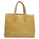 LOUIS VUITTON Monogram Vernis Reade PM Hand Bag Beige M91334 LV Auth 111703-2