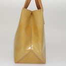 LOUIS VUITTON Monogram Vernis Reade PM Hand Bag Beige M91334 LV Auth 111703-4