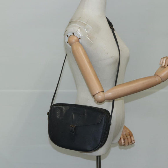 LOUIS VUITTON Epi Jeune Fille MM Shoulder Bag Black M52152 LV Auth 111717