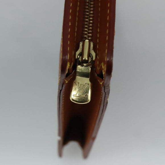 LOUIS VUITTON Epi Pochette Homme Clutch Bag Zipangu Gold M52528 LV Auth 111730