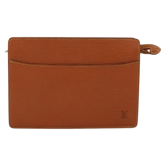 LOUIS VUITTON Epi Pochette Homme Clutch Bag Zipangu Gold M52528 LV Auth 111730