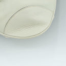 Salvatore Ferragamo Gancini Hand Bag Leather White Silver Auth 111747-13