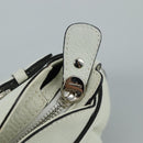 Salvatore Ferragamo Gancini Hand Bag Leather White Silver Auth 111747-16