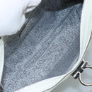 Salvatore Ferragamo Gancini Hand Bag Leather White Silver Auth 111747-18