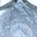 Salvatore Ferragamo Gancini Hand Bag Leather White Silver Auth 111747-19