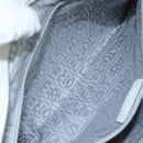 Salvatore Ferragamo Gancini Hand Bag Leather White Silver Auth 111747-21