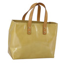 LOUIS VUITTON Monogram Vernis Reade PM Hand Bag Beige M91334 LV Auth 111752-1
