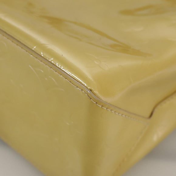 LOUIS VUITTON Monogram Vernis Reade PM Hand Bag Beige M91334 LV Auth 111752