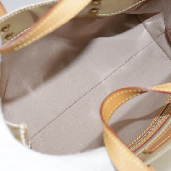 LOUIS VUITTON Monogram Vernis Reade PM Hand Bag Beige M91334 LV Auth 111752
