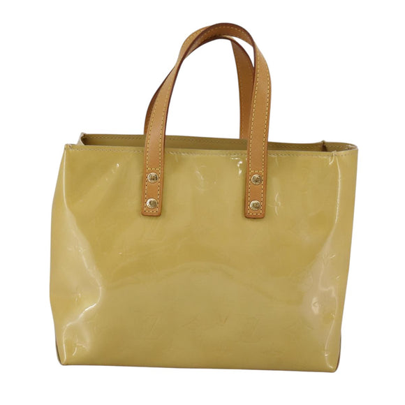 LOUIS VUITTON Monogram Vernis Reade PM Hand Bag Beige M91334 LV Auth 111752