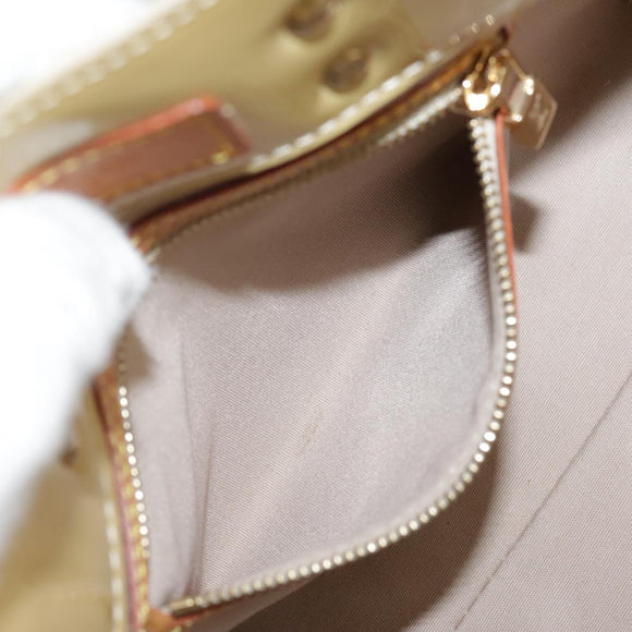 LOUIS VUITTON Monogram Vernis Reade PM Hand Bag Beige M91334 LV Auth 111752