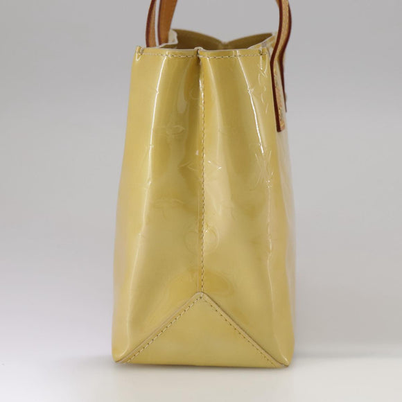 LOUIS VUITTON Monogram Vernis Reade PM Hand Bag Beige M91334 LV Auth 111752