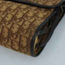 Christian Dior Trotter Canvas Shoulder Bag Brown Auth 111761-14