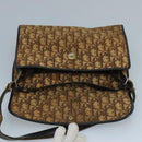 Christian Dior Trotter Canvas Shoulder Bag Brown Auth 111761-10