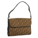 Christian Dior Trotter Canvas Shoulder Bag Brown Auth 111761-1