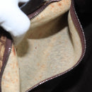 Christian Dior Trotter Canvas Shoulder Bag Brown Auth 111761-12