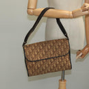 Christian Dior Trotter Canvas Shoulder Bag Brown Auth 111761-21