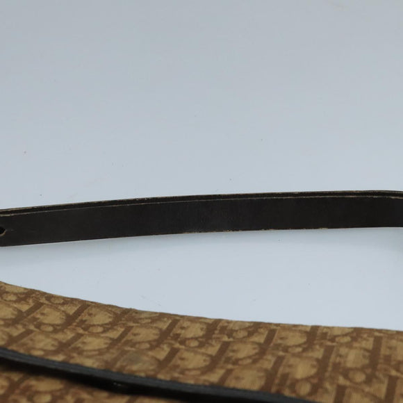 Christian Dior Trotter Canvas Shoulder Bag Brown Auth 111761