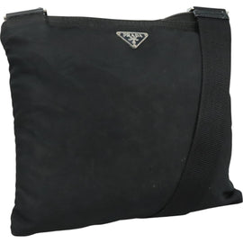 PRADA Shoulder Bag Nylon Black Auth 111765