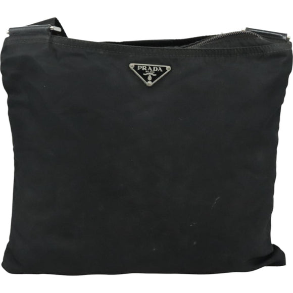 PRADA Shoulder Bag Nylon Black Auth 111765