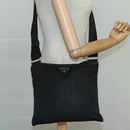 PRADA Shoulder Bag Nylon Black Auth 111765-23
