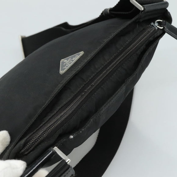 PRADA Shoulder Bag Nylon Black Auth 111765