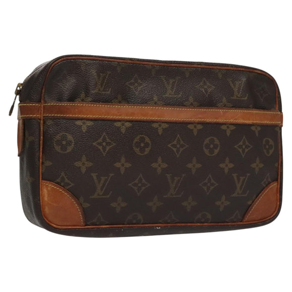 LOUIS VUITTON Monogram Compiegne 28 Clutch Bag M51845 LV Auth 111802