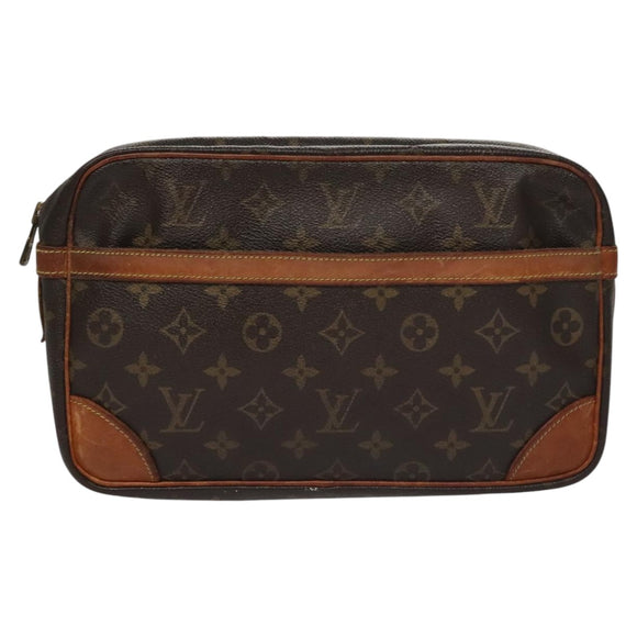 LOUIS VUITTON Monogram Compiegne 28 Clutch Bag M51845 LV Auth 111802