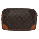 LOUIS VUITTON Monogram Compiegne 28 Clutch Bag M51845 LV Auth 111802-2