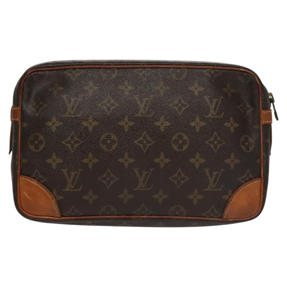 LOUIS VUITTON Monogram Compiegne 28 Clutch Bag M51845 LV Auth 111802