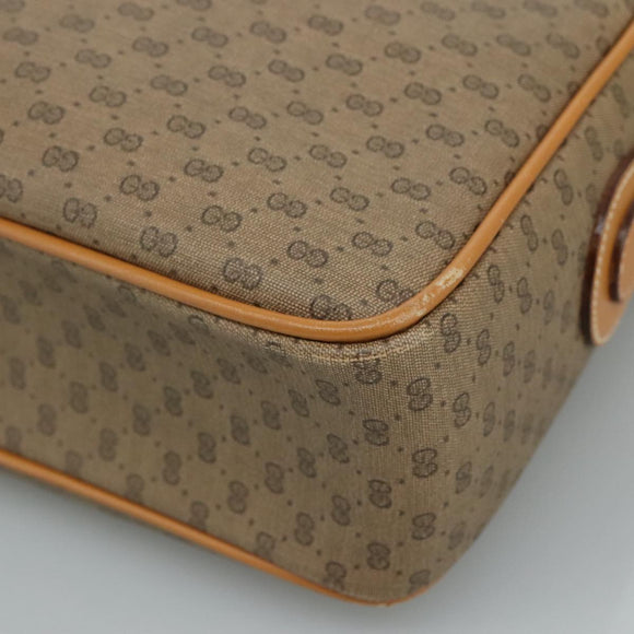 GUCCI Micro GG Supreme Shoulder Bag PVC Beige Auth 111808