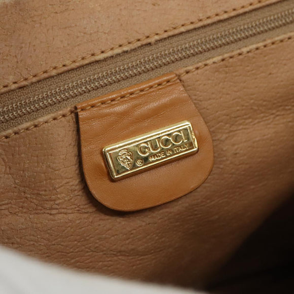 GUCCI Micro GG Supreme Shoulder Bag PVC Beige Auth 111808