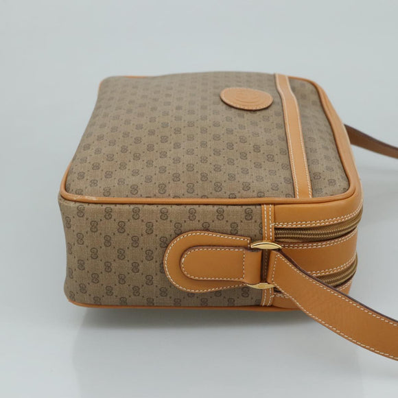 GUCCI Micro GG Supreme Shoulder Bag PVC Beige Auth 111808