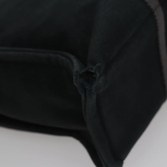 HERMES Fourre Tout PM Hand Bag Canvas Black Gray Silver Auth 111811