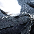 HERMES Fourre Tout PM Hand Bag Canvas Black Gray Silver Auth 111811-21