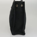 HERMES Fourre Tout PM Hand Bag Canvas Black Gray Silver Auth 111811-4