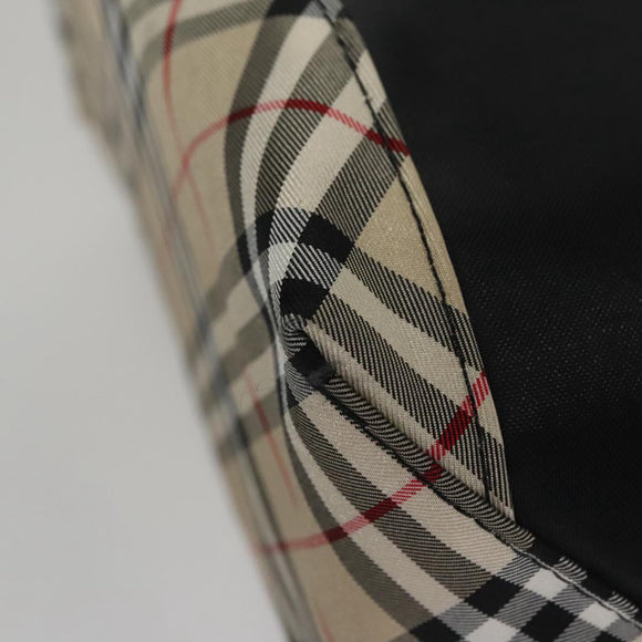 Burberrys Blue Label Hand Bag Nylon Black Auth 111813